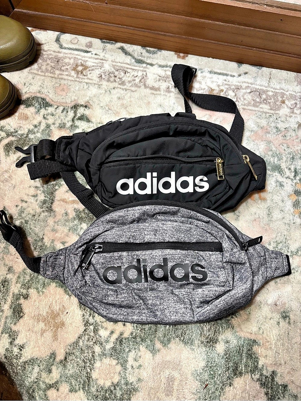 adidas Two Belt Bags Black & Gray